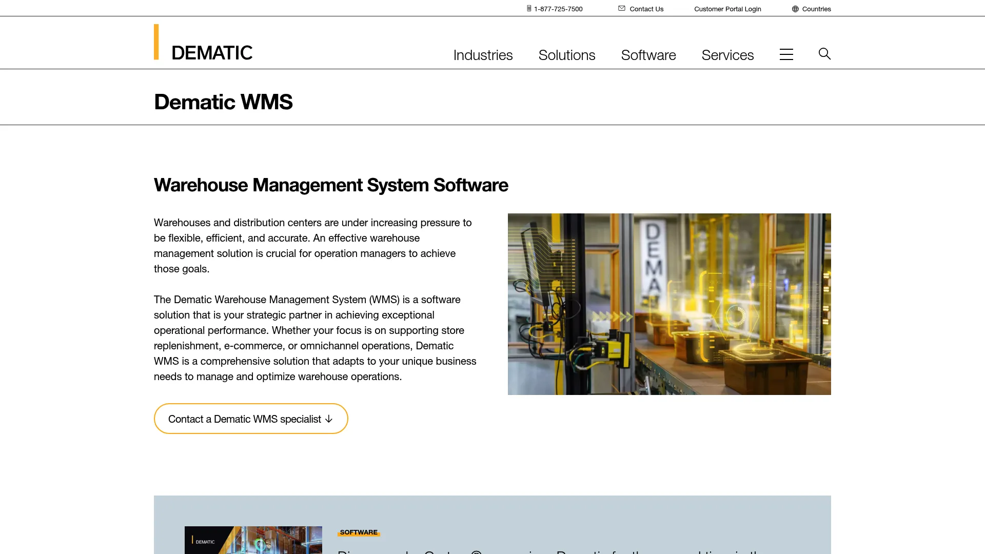 Dematic WMS automation integration