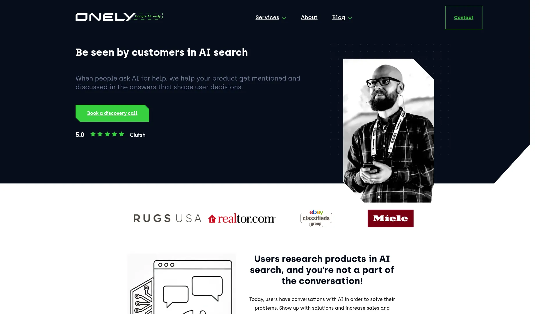 Onely website homepage