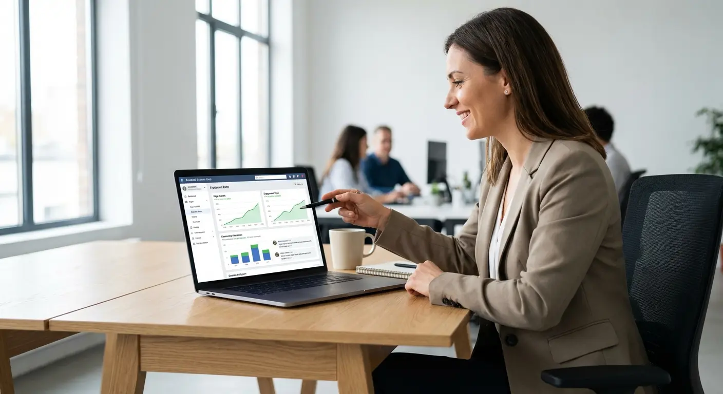 Facebook page business asset visualization