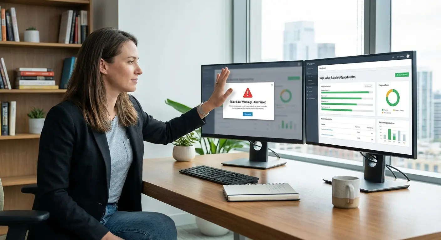 Toxic backlink analysis dashboard