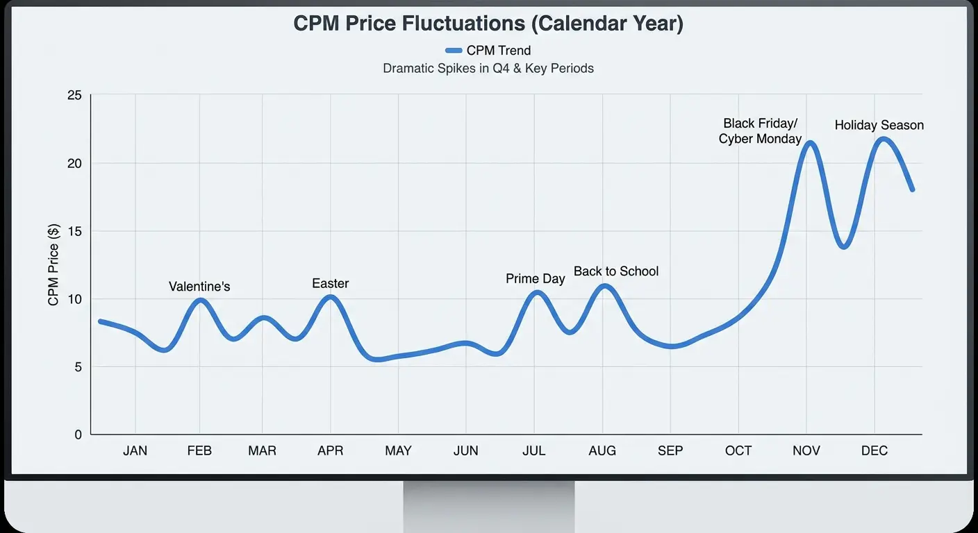 Seasonal CPM fluctuation graph