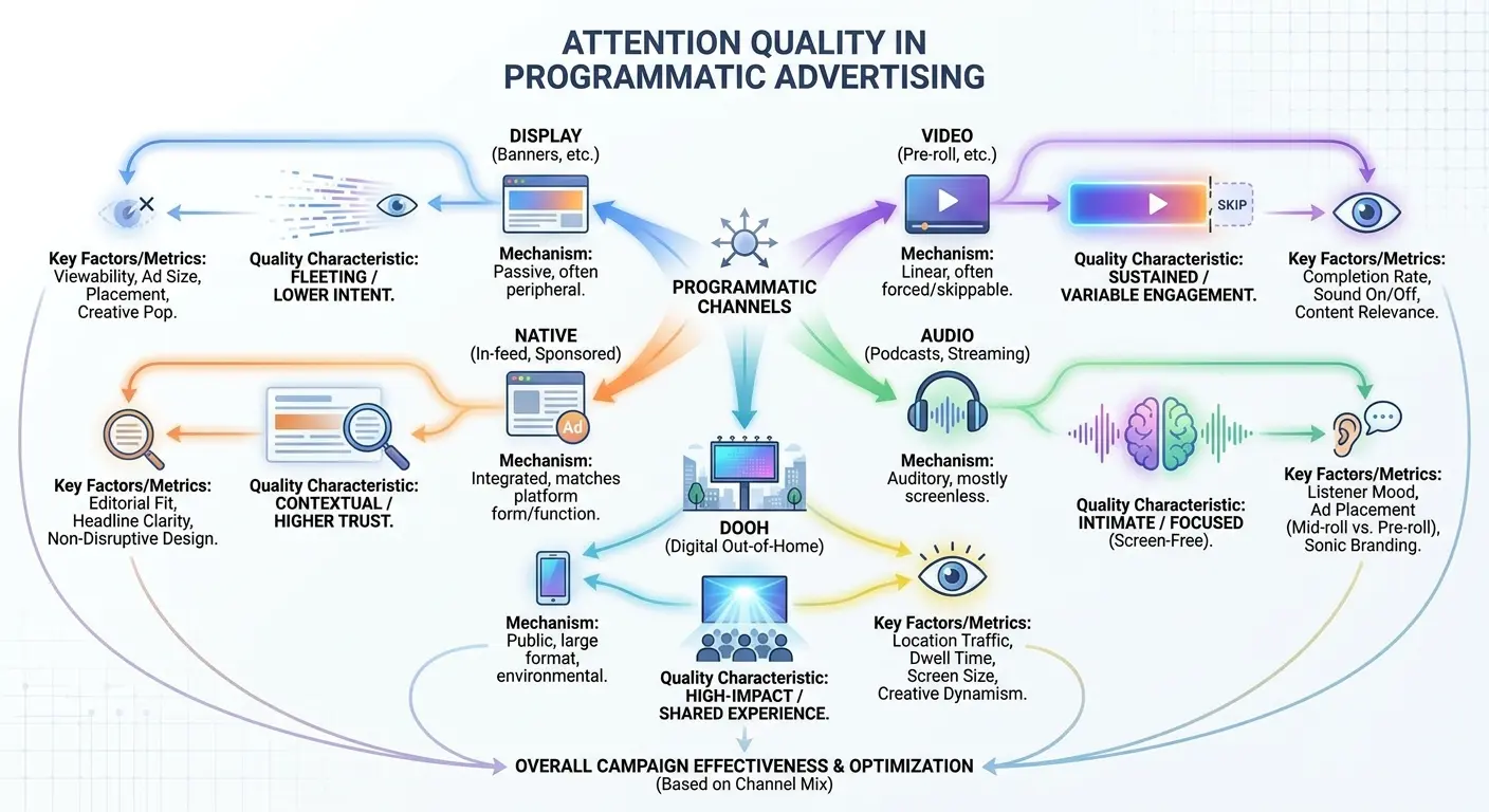 Digital out-of-home programmatic attention metrics