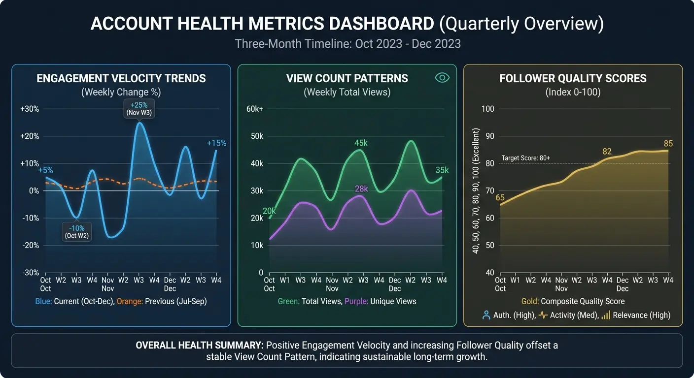 Engagement velocity trend graph