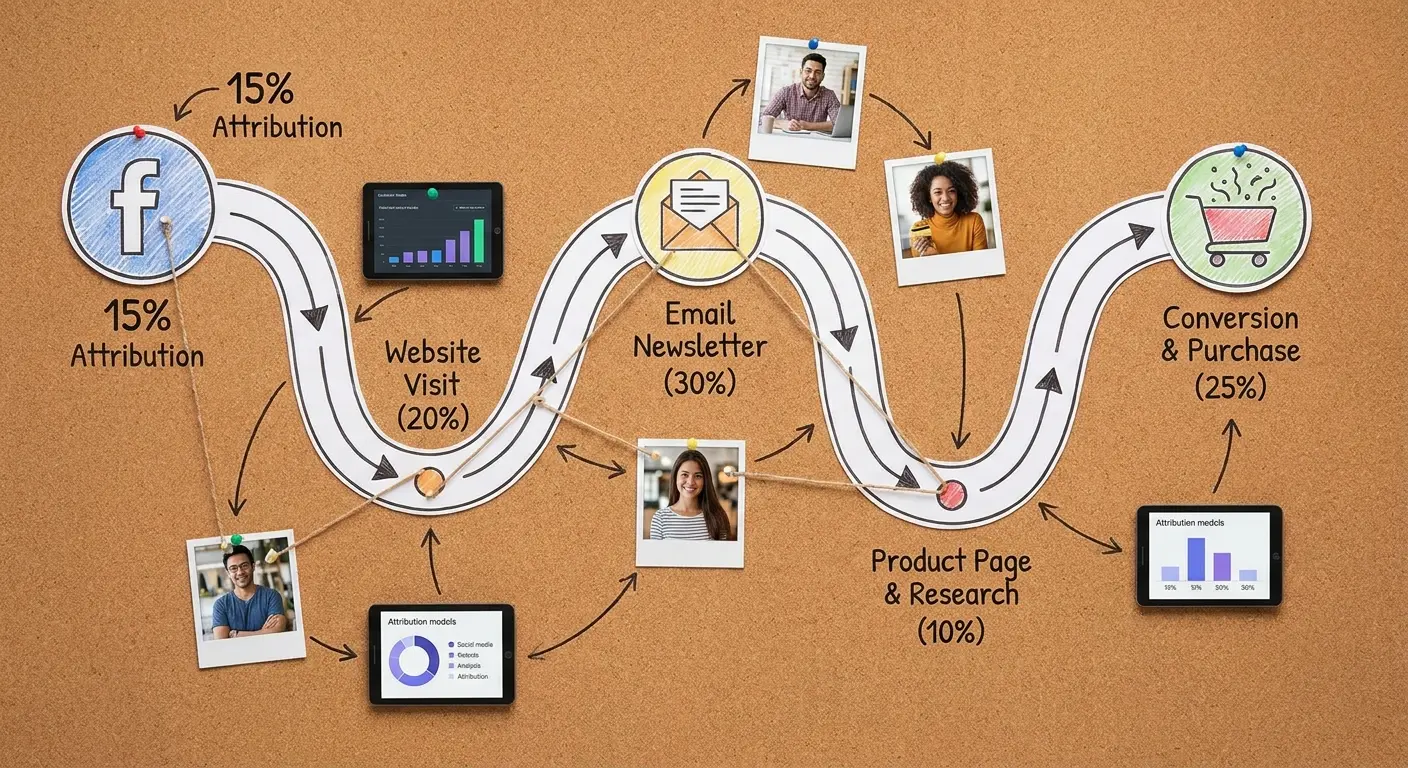 Multi-touch attribution model visualization