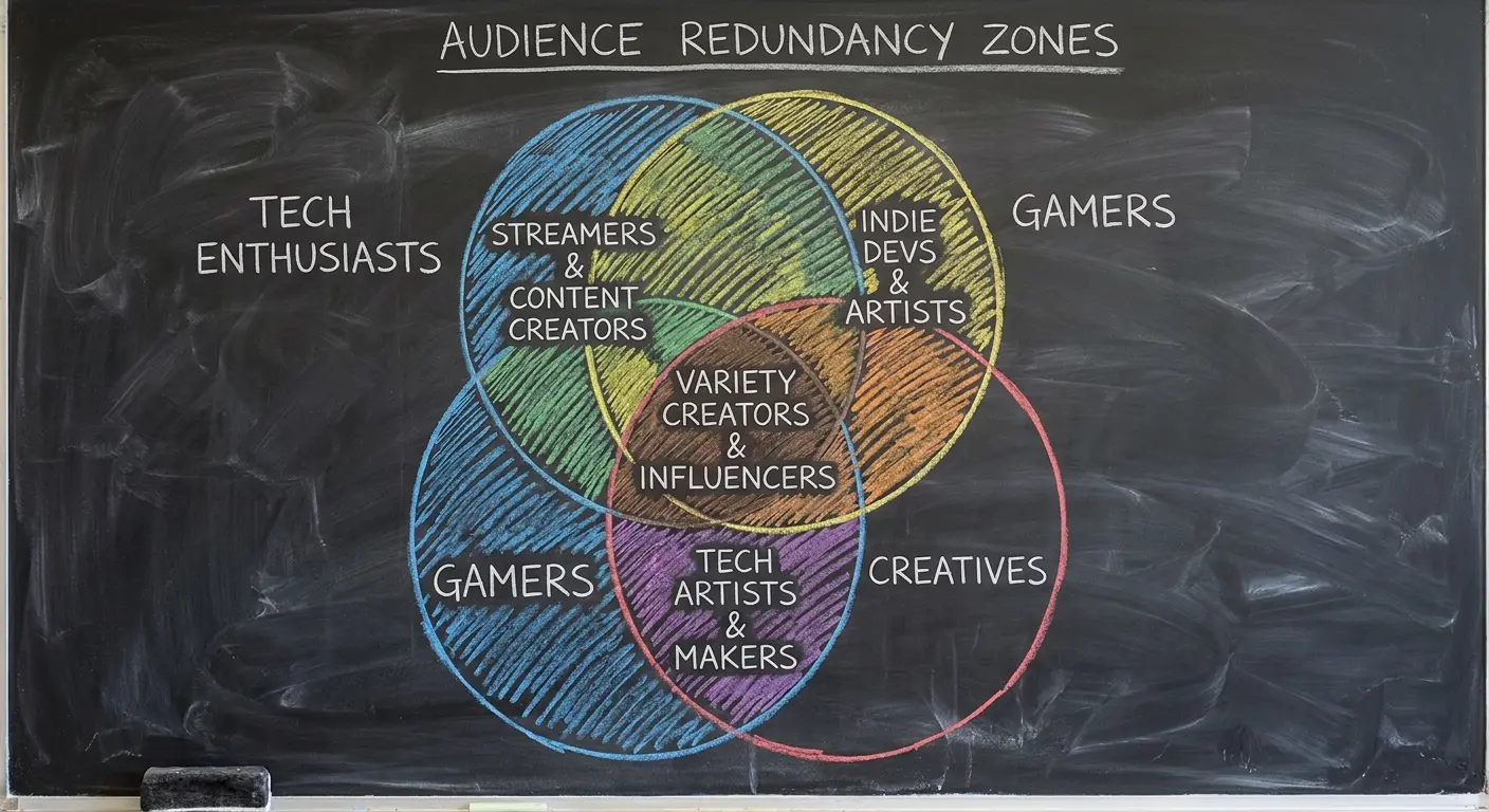 Audience overlap analysis visualization chart