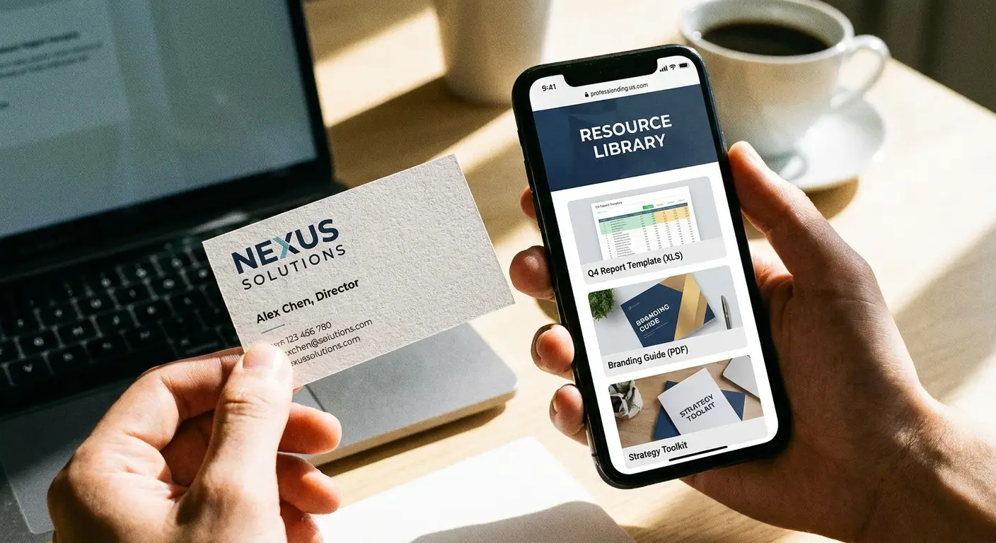 Resource gateway business card concept