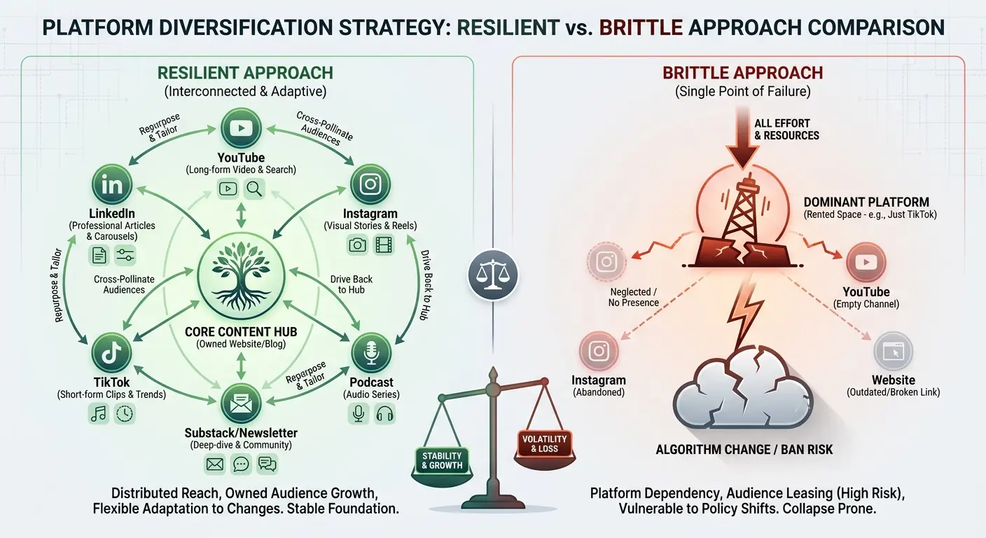 Platform diversification strategy matrix