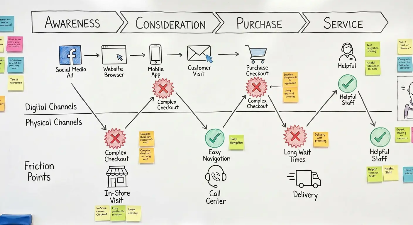 Distribution channels and customer experience touchpoints