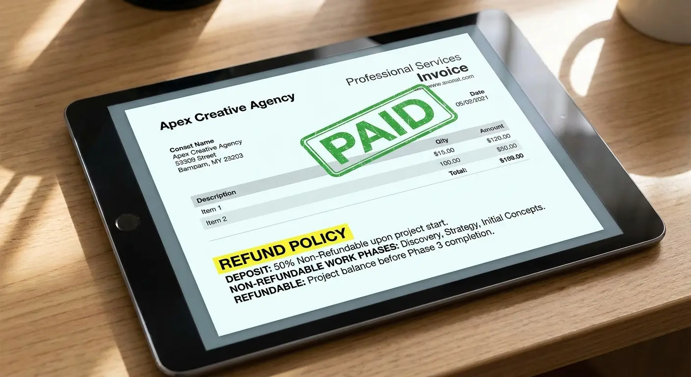 Refund policy agreement template