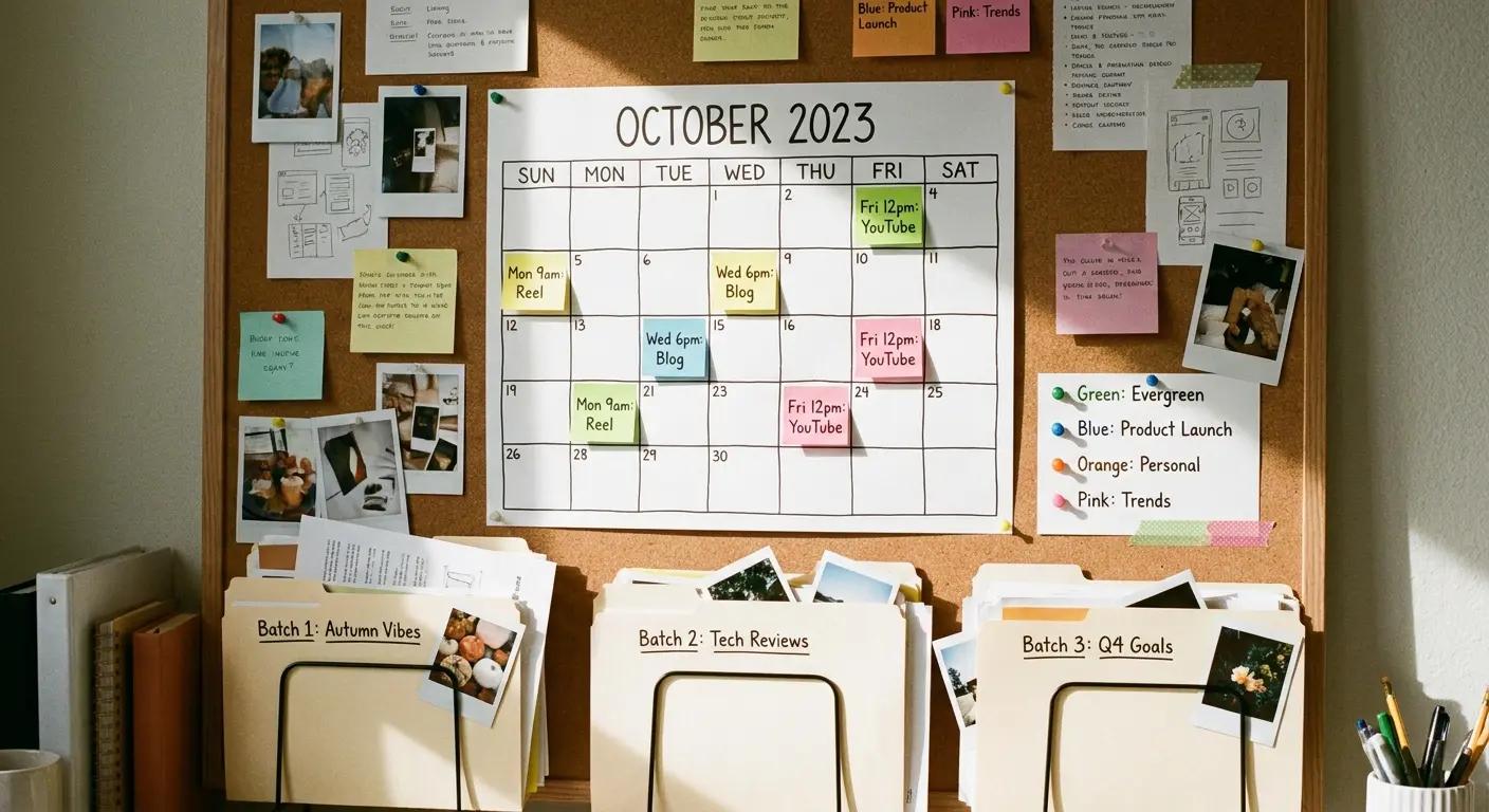 Sustainable posting schedule calendar