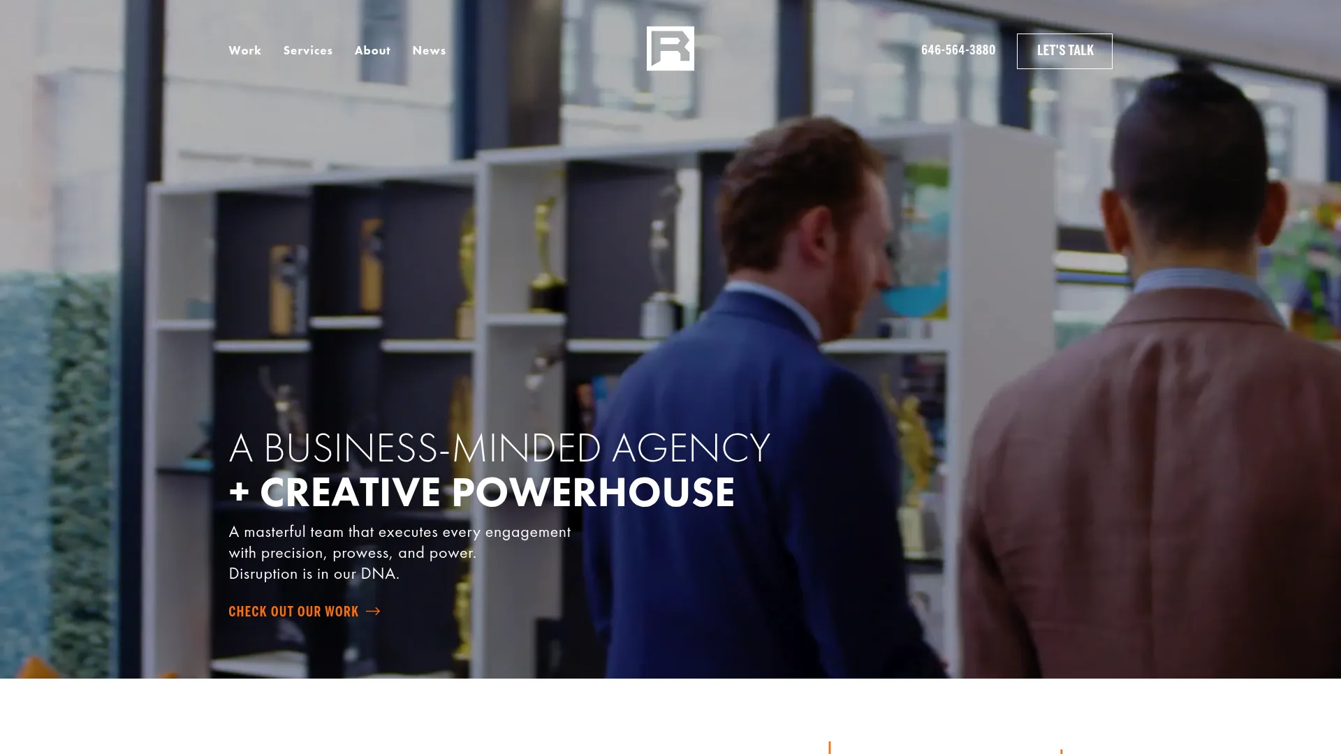 Ruckus Marketing web design agency homepage