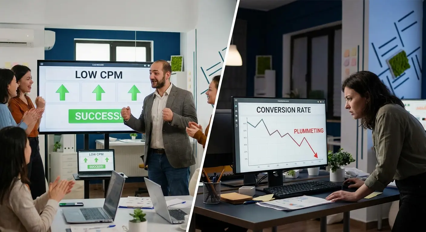 CPM calculator dashboard showing misleading metrics