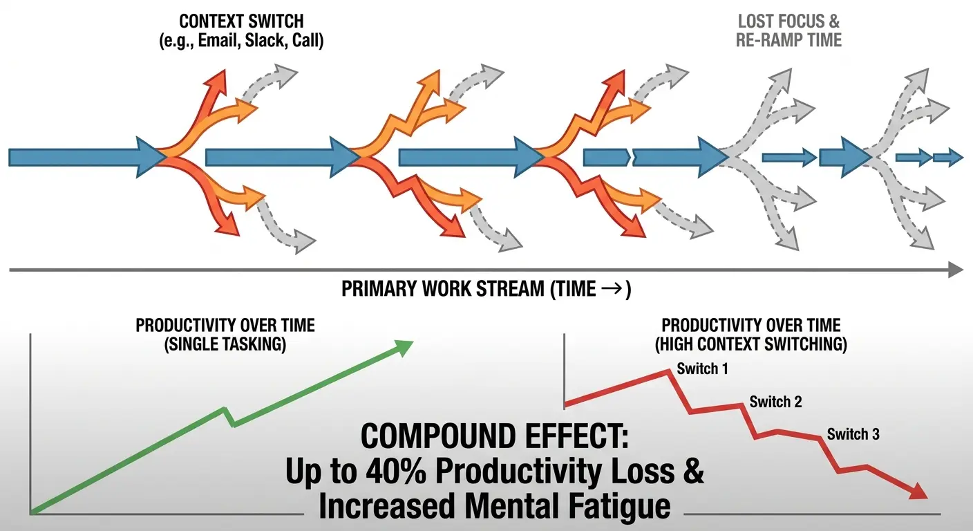 Context switching impact on productivity