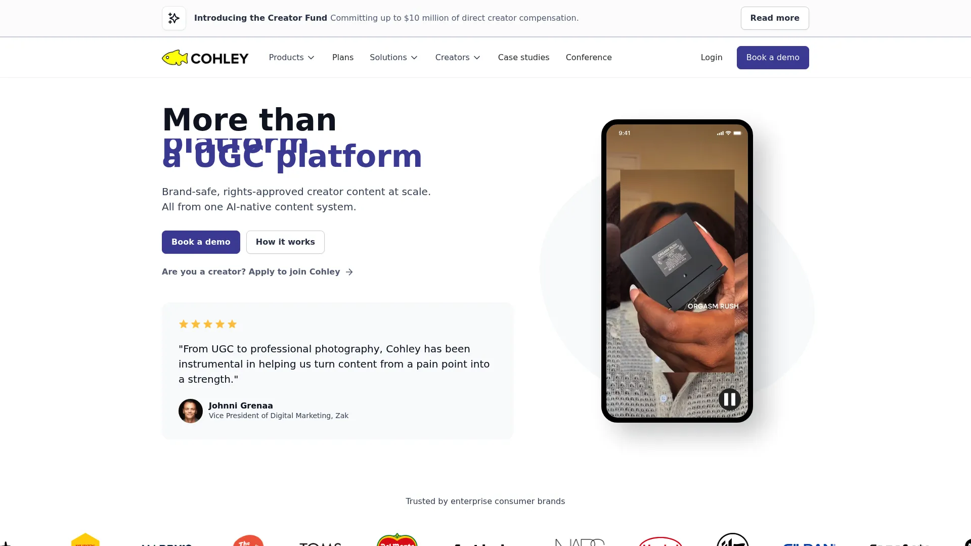 Cohley visual content platform screenshot