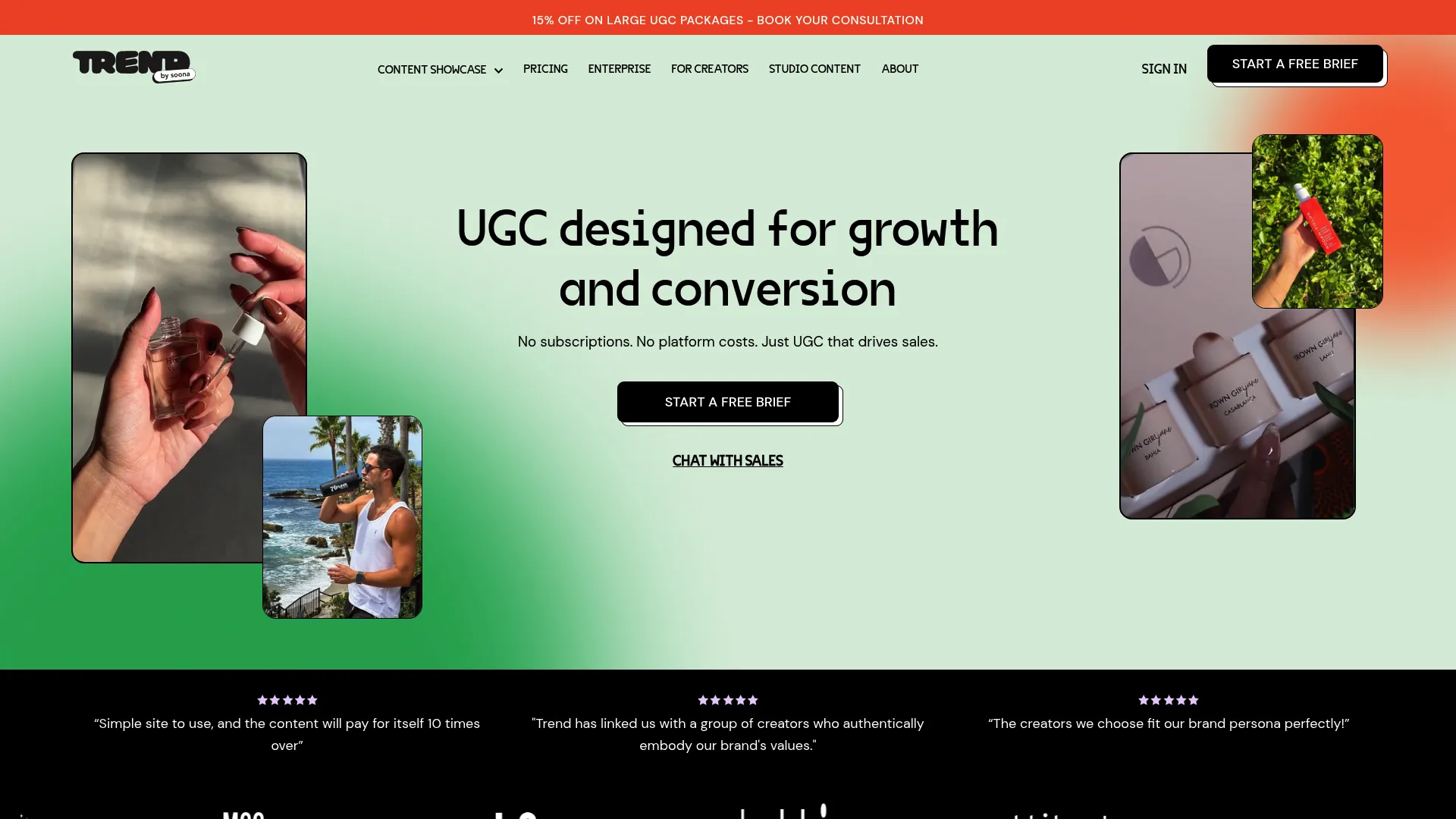 Trend platform interface screenshot