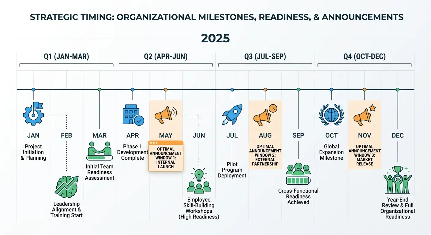 Strategic timing for promotion announcements