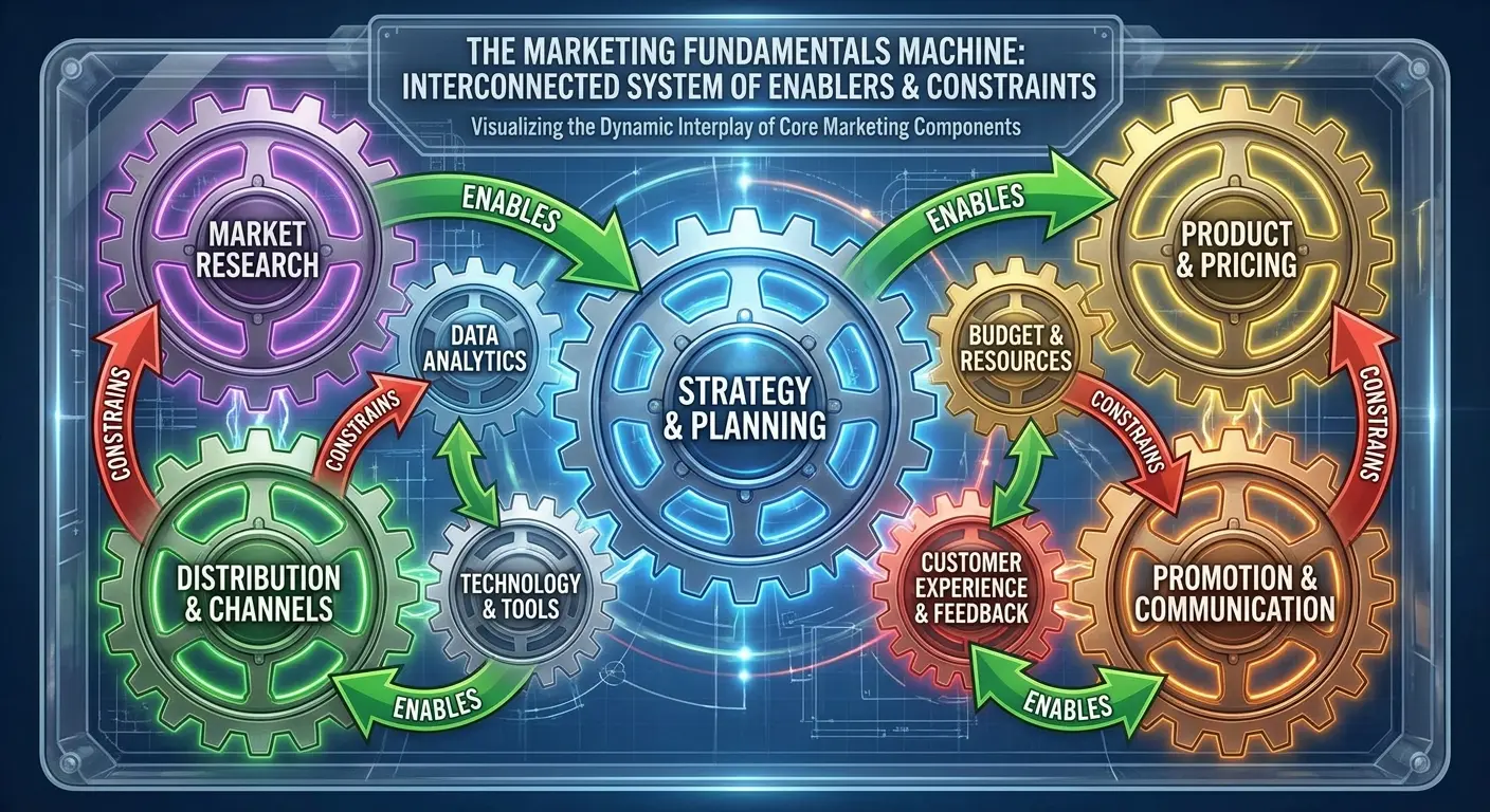 Marketing fundamentals constraint mapping framework