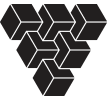 Geometric pattern of dark 3D cube shapes arranged in a mosaic tile design