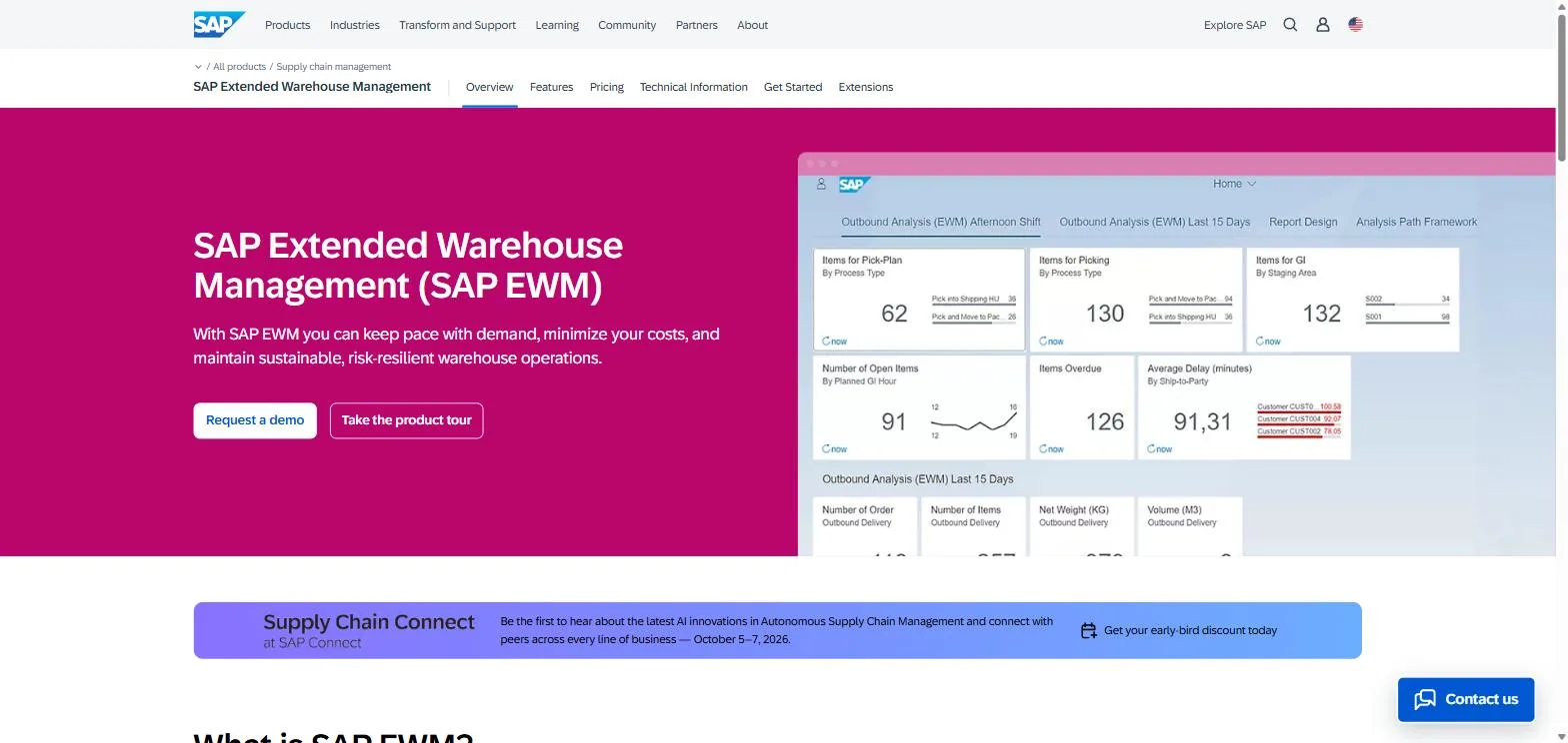 SAP Extended Warehouse Management interface