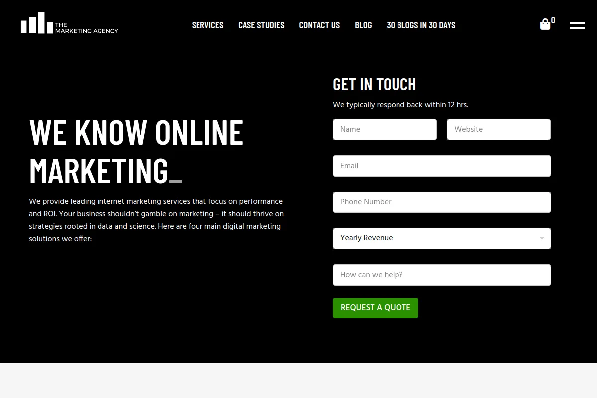 The Marketing Agency paid search and paid social services