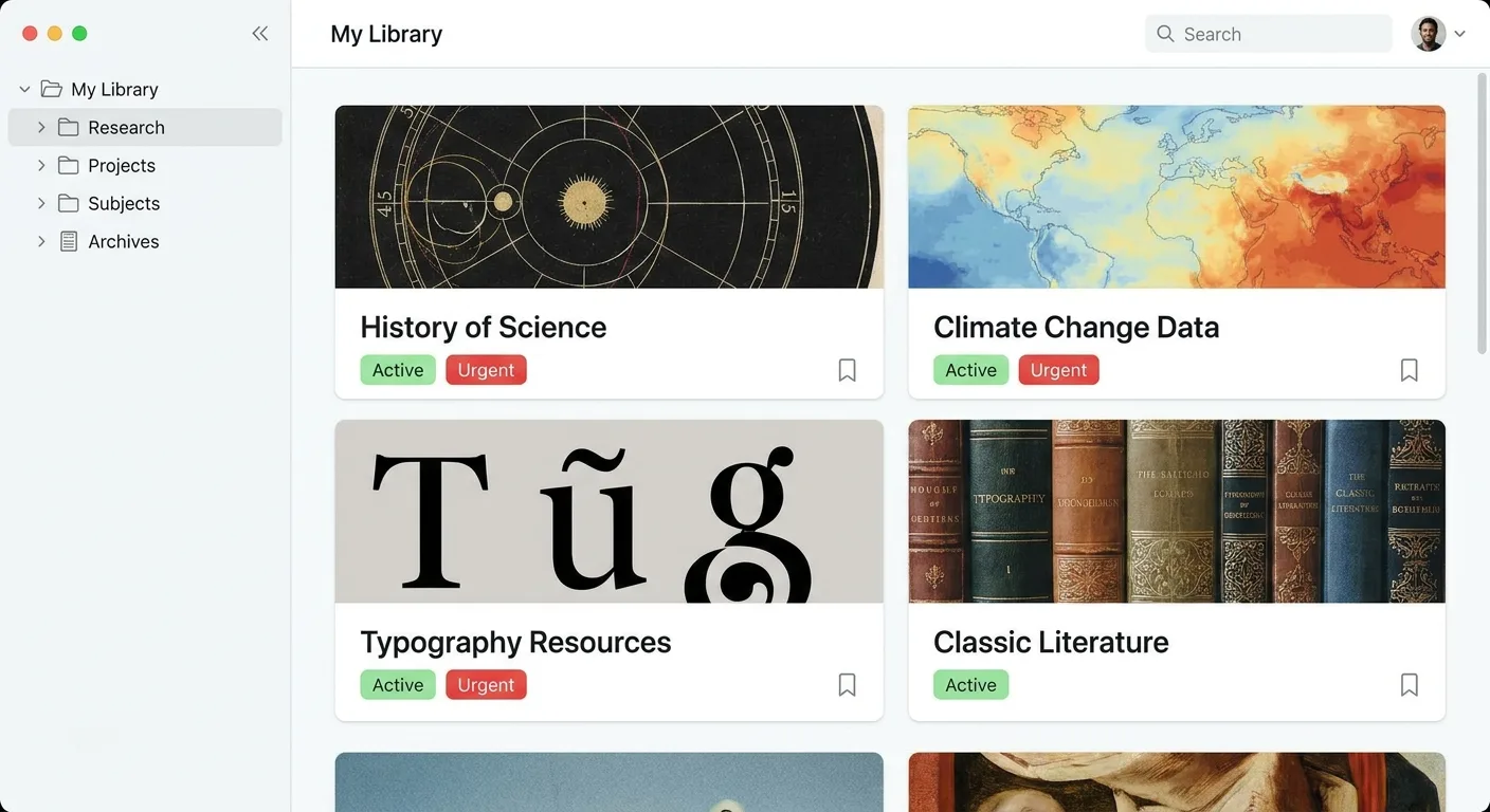 What a good resource library looks like (mine's messier)