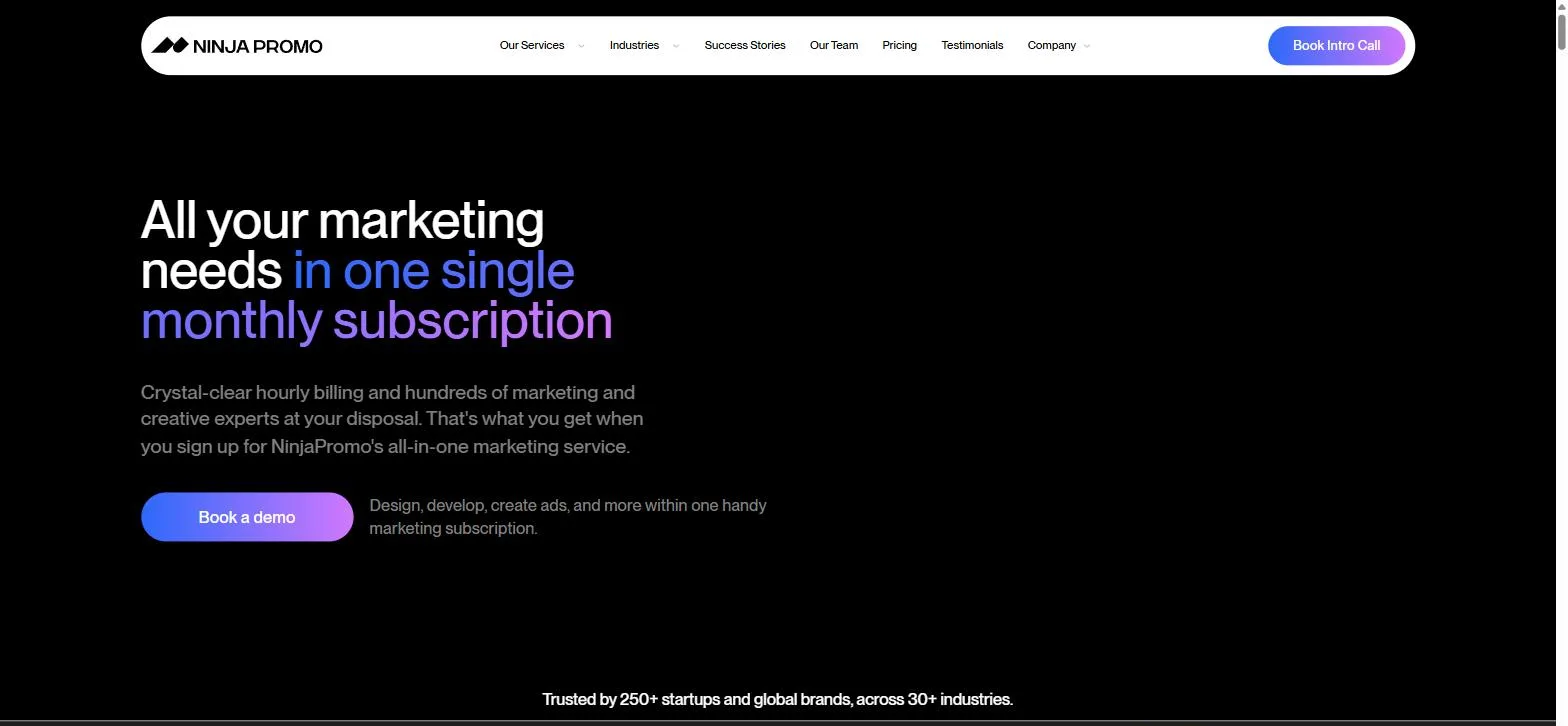 Screenshot of ninjapromo.io